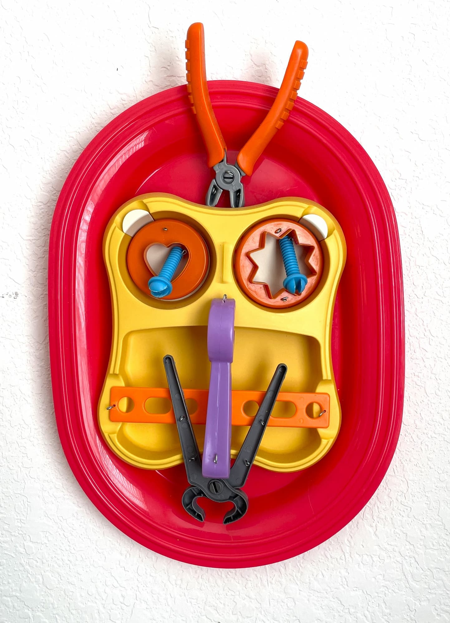 Portrait of Salvador, found plastic assemblage by Lynn Charles Foster